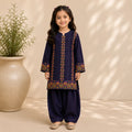 Navy Blue Girls 2-Piece Suit